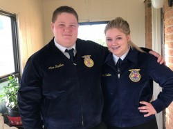 Alex Kuehler (Left) with Lauren Kuehler (Right) in their FFA Jackets